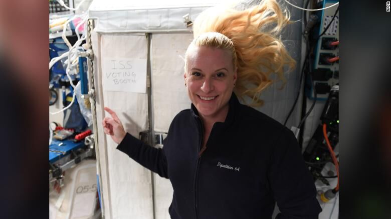 NASA astronaut Kate Rubins voted from the International Space Station last week